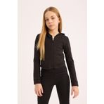 Defacto Kız Çocuk Kapüşonlu İçi Yumuşak Tüylü Fermuarlı Sweatshirt
