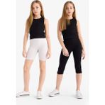DeFacto Kız Çocuk Kısa Boy Penye 2'li Tayt B7295A825SM - Gri-GR421 - 9 - 10 Yaş
