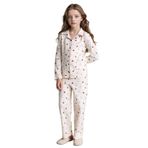 DeFacto Kız Çocuk Miffy Desenli Pamuk Pijama Takımı, 7-8 Yaş, H0107A826SP, Ekru-ER134, Kız Çocuklar