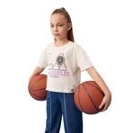 DeFacto Kız Çocuk NBA Los Angeles Lakers Kısa Kollu Tişört Ekru 9/10 Yaş