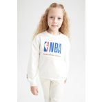 DeFacto Kız Çocuk Nba New York Knicks Bisiklet Yaka Sweatshirt