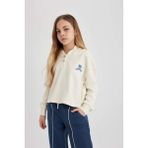 DeFacto Kız Çocuk NBA Wordmark Crop Kapüşonlu Sweatshirt C0804A824SP
