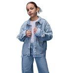 DEFACTO Kız Çocuk Oversize Ceket, Açık Mavi, 8-9 Yaş