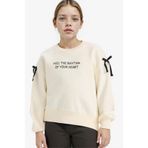 DeFacto Kız Çocuk Oversize Geniş Kalıp Baskılı İçi Yumuşak Tüylü Sweatshirt G6267A825WN