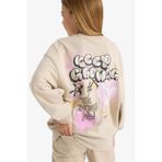 DeFacto Kız Çocuk Oversize Geniş Kalıp Bisiklet Yaka Sırt Baskılı Sweatshirt E6756A825AU