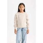 DeFacto Kız Çocuk Oversize Geniş Kalıp Bisiklet Yaka Triko Kazak C9576A824WN - 8 - 9 Yaş - Pembe-PN181