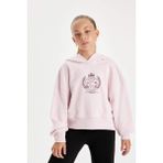 DeFacto Kız Çocuk Oversize Geniş Kalıp Kapüşonlu İşlemeli Sweatshirt D2885A824WN - 8 - 9 Yaş - Pembe-PN440