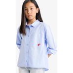 DeFacto Kız Çocuk Oversize Geniş Kalıp Oxford Uzun Kollu Gömlek F2274A825AU - Blue - Dropsuz - 5 - 6 Yaş