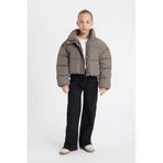 DEFACTO Kız Çocuk Oversize Mont, Antrasit, 7+8 Yaş