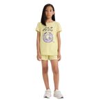 DeFacto Kız Çocuk Pamuklu Baskılı Pijama Takımı, 5-6 Yaş, E0666A825HS, Sarı-YL282, kız-çocuk