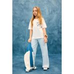 DeFacto Kız Çocuk Paperbag Kargo Geniş Paça Jean Pantolon E5883A825AU - Mavi-NM63 - 7 - 8 Yaş