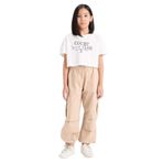 DeFacto Kız Çocuk Paraşüt Kargo Cepli Jogger Paça Pantolon, 8-9 Yaş, E0162A825SM, Bej-BG775, Kız Çocuklar