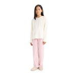 DeFacto Kız Çocuk Polar Pijama Takımı, 5/6 Yaş (116cm), D1068A825WN, Bordo, Kız Çocuklar