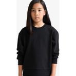 DeFacto Kız Çocuk Relax Fit Bisiklet Yaka Basic Düz Okul Sweatshirt A2797A825AU - 7 - 8 Yaş - Siyah-BK81