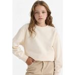 DeFacto Kız Çocuk Relax Fit Bisiklet Yaka Basic Düz Okul Sweatshirt A2797A825AU - 9 - 10 Yaş - Ekru-ER134