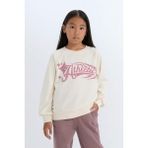 DeFacto Kız Çocuk Relax Fit Bisiklet Yaka Baskılı Sweatshirt D6988A824WN