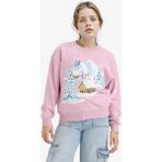 DeFacto Kız Çocuk Relax Fit Bisiklet Yaka Baskılı Sweatshirt E6843A825WN - Pembe-PN454 - 9 - 10 Yaş