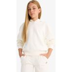DeFacto Kız Çocuk Relax Fit Kapüşonlu Basic Düz Sweatshirt F0008A825AU - Ekru-ER99 - 5 - 6 Yaş