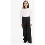 DeFacto Kız Çocuk Relax Fit Skuba Dalgıç Kumaş Pantolon F3016A825AU - 13 - 14 Yaş - Siyah-BK81