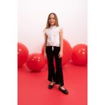 DeFacto Kız Çocuk Siyah İspanyol Yırtmaçlı Paça Pantolon B6893A824SM - Siyah-BK81 - 8 - 9 Yaş