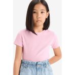 DeFacto Kız Çocuk Slim Fit Dar Kesim Bisiklet Yaka Ribana Basic Düz Kısa Kollu Tişört B3054A825SM - Pembe-PN444 - Dropsuz - 11 - 12 Yaş