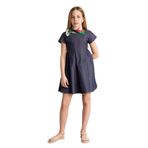 DeFacto Kız Çocuk Twill Elbise İndigo, 13-14 Yaş, H2604A826SP, İndigo-IN20, Kız Çocuklar