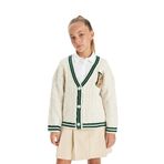 DeFacto Kız Çocuk V Yaka Düğmeli Okul Hırkası Bej 5/6 Yaş