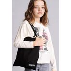 DeFacto Kız Çocuk Wednesday Loose Fit Bisiklet Yaka Uzun Kollu Tişört, 7-8 Yaş, G0452A825AU, Ekru-ER105, Kız çocuk