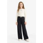 DeFacto Kız Çocuk Wide Leg Beli Lastikli Geniş Paça Eşofman Altı D0743A825AU - 11 - 12 Yaş - Siyah-BK81