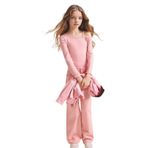 DeFacto Kız Çocuk Wide Leg Gabardin Pantolon Pembe, 7-8 Yaş, G7744A826SP, Pembe-PN111, Kız çocuk