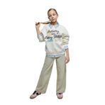 DeFacto Kız Çocuk Wide Leg Geniş Bol Paça Cepli Pantolon, 8-9 Yaş, D3720A824WN, NM39, Kız çocuk