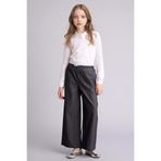 DeFacto Kız Çocuk Wide Leg Jean Görünümlü Pantolon Siyah, 9-10 Yaş, G6814A826SM, Siyah-BK27, Kız çocuk