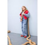 DEFACTO Kız Çocuk Wide Leg Jean Pantolon, Açık Mavi, 11-12 Yaş