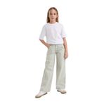 DEFACTO Kız Çocuk Wide Leg Jean Pantolon, Lt.blue, 11-12 Yaş