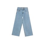 DEFACTO Kız Çocuk Wide Leg Jean Pantolon, Mid Blue, 8-9 Yaş