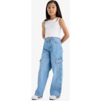 DeFacto Kız Çocuk Wide Leg Kargo Geniş Paça Jean Pantolon E5879A825AU - Mavi-NM28 - 13 - 14 Yaş