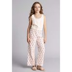 DeFacto Kız Çocuk Wide Leg Pamuklu Pantolon Ekru, 7-8 Yaş, G0609A826SM, Ekru-ER236, Kız çocuk