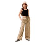 DEFACTO Kız Çocuk Wide Leg Pantolon, Bej, 7+8 Yaş
