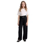 DeFacto Kız Çocuk Wide Leg Pantolon Siyah, 8-9 Yaş, G7608A826SM, Siyah-BK81, Kız çocuk