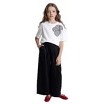DeFacto Kız Çocuk Wide Leg Pantolon Siyah, 8-9 Yaş, G9569A826SP, Siyah-BK81, Kız çocuk