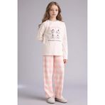 DeFacto Kız Çocuk%100 Pamuklu 2'li Pijama Takımı, 5/6 Yaş (116cm), H0102A826SP, Ekru, Kız Çocuklar
