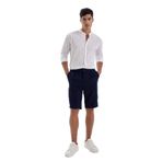 DeFacto Krinkıl Bermuda Şort Lacivert, 28, D4262AX24SM, Lacivert-NV210, Erkek