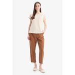 DeFacto Lastikli Bel Bağcıklı Basıc Paça Jogger Pantolon, 36, D2573AX25SP, Kahve-BN539, Kadın