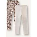 DeFacto Leopar Desenli Fitilli Kaşkorse 2'li Tayt Kız Bebek H3004A526SP - Ekru-ER105 - 18 - 24 Ay