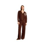 DeFacto Long Fit Uzun Paça Pantolon Kahverengi, XL, G6304AX25WN, Kahve-BN214, Kadın