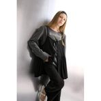 DeFacto Loose Fit Bisiklet Yaka Baskılı Uzun Kollu Tişört Kız Çocuk, 7-8 Yaş, G1083A825AU, Antrasit-AR58, Kız çocuk