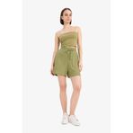DeFacto Loose Fit Bürümcük Şort, XS, A6223AX25SM, Haki, Kadın