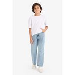 DeFacto Loose Fit Yırtık Detaylı Düz Paça Jean Pantolon Erkek Çocuk, 7/8 Yaş (128cm), G6698A826SP, Mavi, Erkek Çocuklar