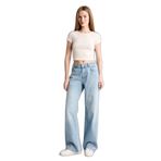 DeFacto Low Rise Wideleg Düşük Bel Jean Pantolon, 38, G2208AX26SP, İndigo-NM85, Kadın