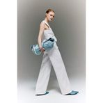 DeFacto Low Rise Wideleg Düşük Bel Uzun Jean Pantolon, 40, H5365AX26SM, Beyaz-WT1, Kadın